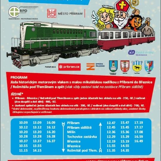 Mikulášský vlak letos zavítá také do Rožmitálu pod Třemšínem 1